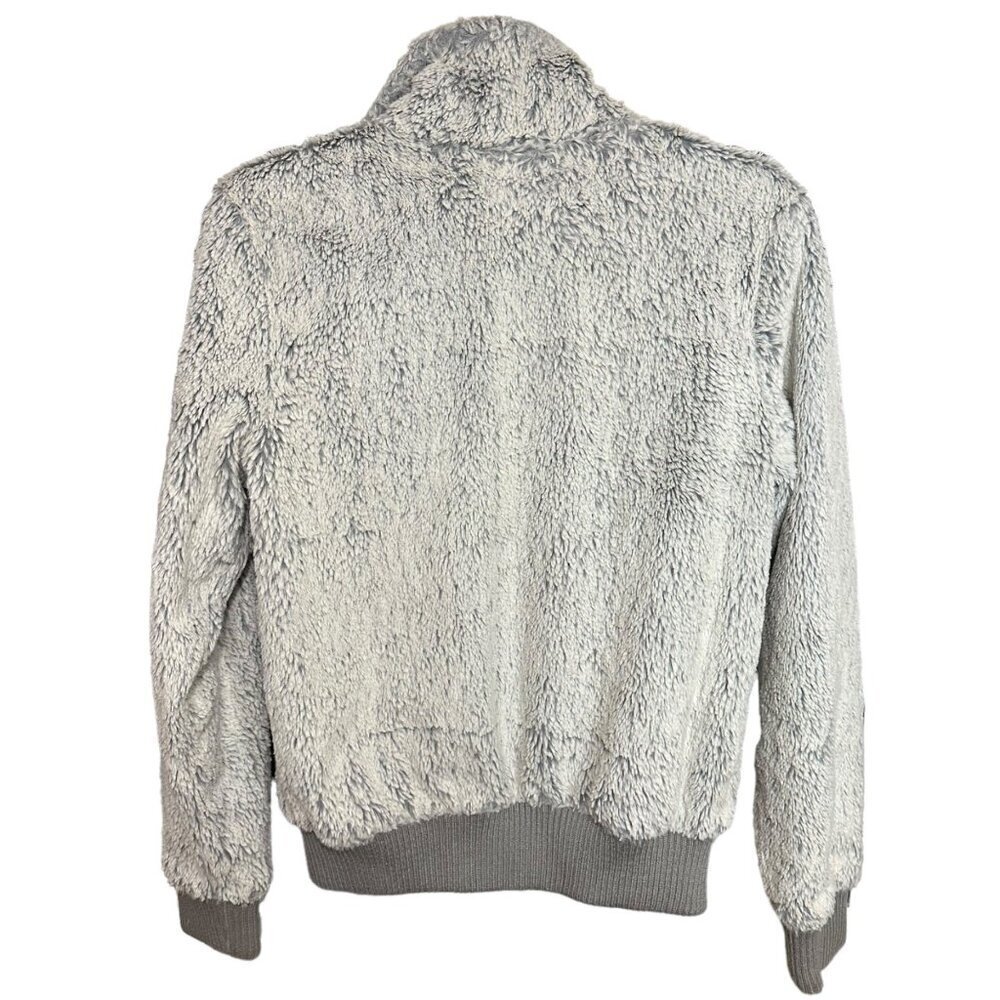 Patagonia Conejo Gray Fleece‎ Bomber Jacket Full-Zip Cozy Outerwear Fall XS - Picture 2 of 5